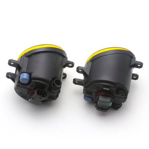 Set OEM Replacement Fog Light with H11 Halogen Bulb for Toyota Camry Corolla RAV4 Lexus RX ES IS Scion tC xA, Yellow Lens Driver Passenger Sides Fog Lamp Assembly