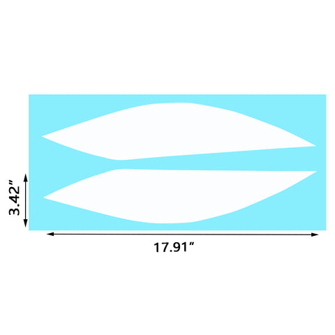 Styling Headlight Eyebrow Eyelid Cover Trim Decal Overlays Sticker for Chevy Corvette 2014-2019, Glossy Black / Glossy Red / Glossy White