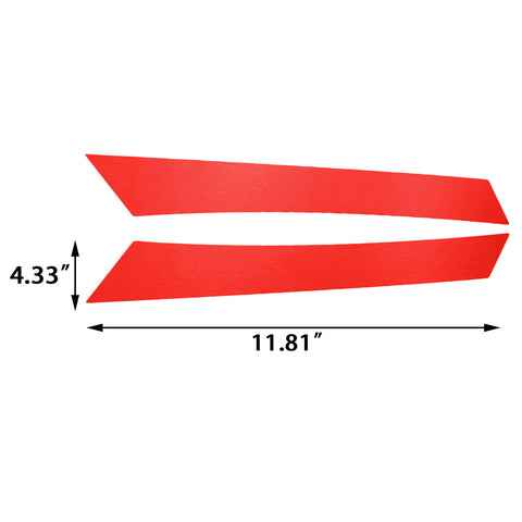 5D Carbon Fiber Style / Matte Red Fender Vent Overlays Vinyl Decal Trim for Subaru WRX STI 2015-2021