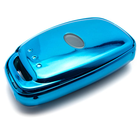 Blue / Black / Red Soft TPU Full Protection Remote Key Fob Case Cover for Hyundai Accent Santa Fe Elantra Tucson 3/4-Button Key