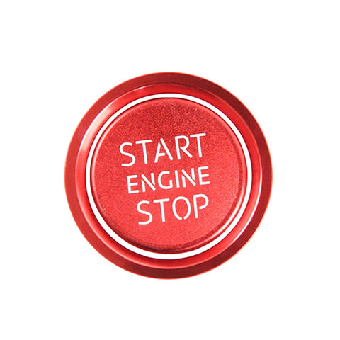 Blue/ Red Start Engine Stop Push Button Cover + Ring Fit Audi A4 A5 Q5 - S Line Style Start Stop Button Decor