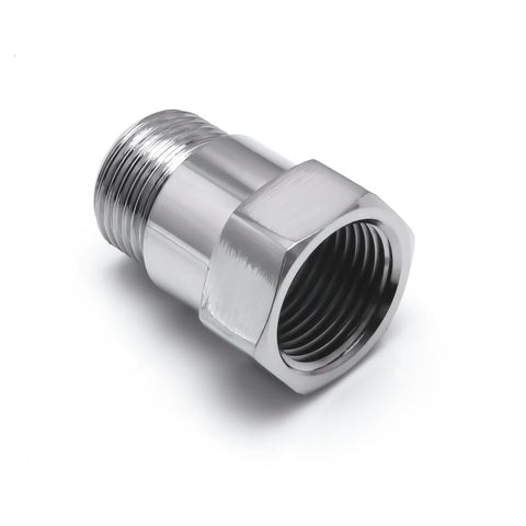 2x O2 Oxygen Sensor Extender Entension Steel Nickel Spacer Adapter M18x1.5 Thread Bungs 32mm Cel Fix Check Engine Light Silver