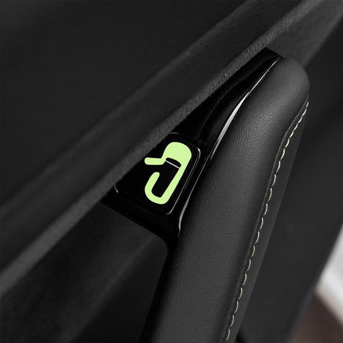 for Tesla Model 3 Door Exit Decal Set, Luminous Door Open Button Sticker Kit, Car Interior Door Button Icon Sticker, 8pcs Fluorescent Yellow