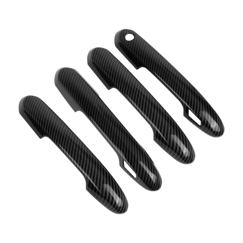 4PCS Exterior Door Handle Cover Trim For Toyota Highlander 2020-up, Carbon Fiber Pattern