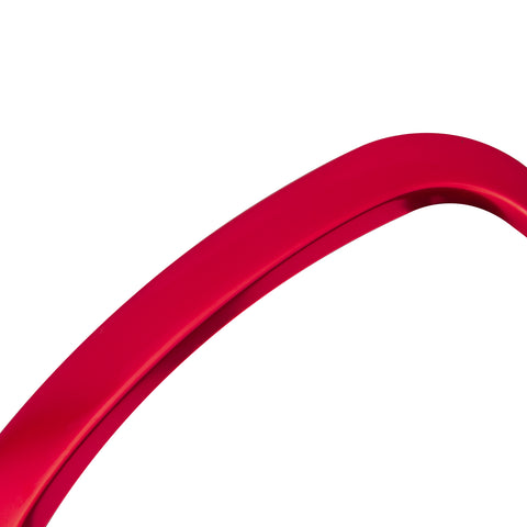 Car Steering Wheel Aluminum Alloy Frame Emblem Decoration Cover Trim Compatible with Audi A3 A4 A5 A6 A8 Q5 Q7(Red)