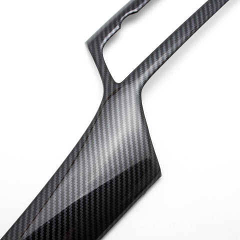 ABS Carbon Fiber / Red ABS Car Dashboard AC Switch Button Panel Frame Cover Trim for Honda Accord 2018 2019