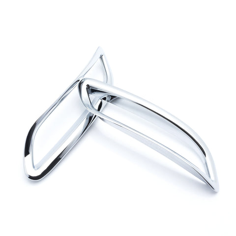 2x ABS Chrome Rear Fog Light Frame Cover Moulding Trim for Toyota Camry SE XSE 2018-2024