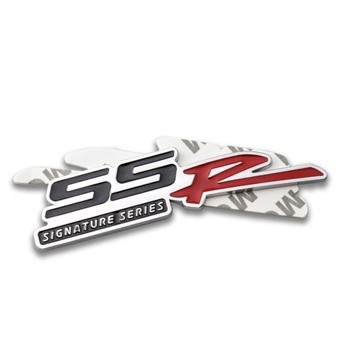 SSR Signature Series Emblem Decal for Car Side Fender Door Rear Trunk for Chevrolet, Luggage Laptop Badge