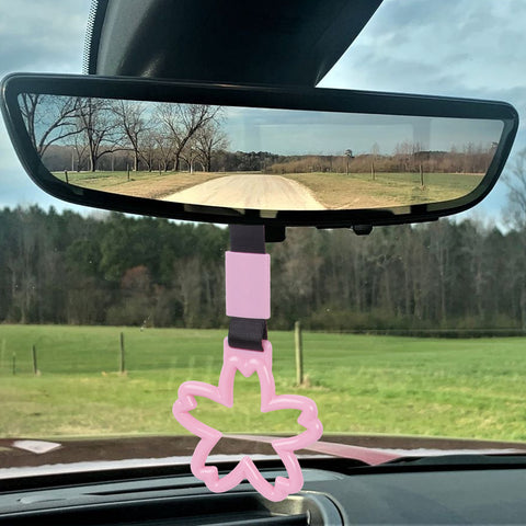 Pink Tsurikawa Handle Ring Sakura Shaped Japanese Car Warning Loop Decoration