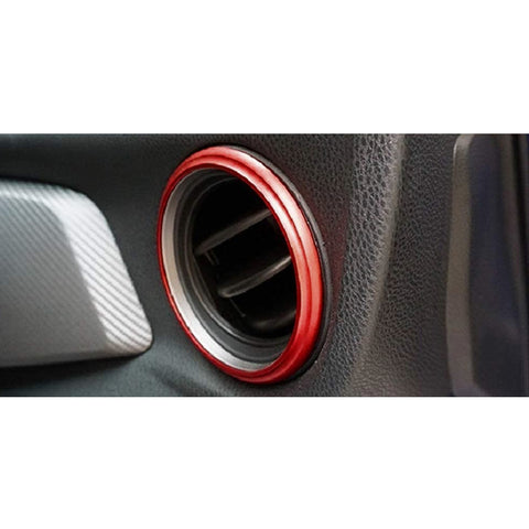 2x Red Aluminum AC Air Outlet Cover Trim For Subaru BRZ Toyota 86 Scion FR-S