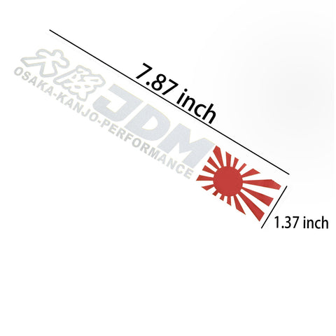 OSAKA-KANJO-PERFORMANCE Letter Decal Rising Sun JDM Japanese Performance Vinyl Sticker