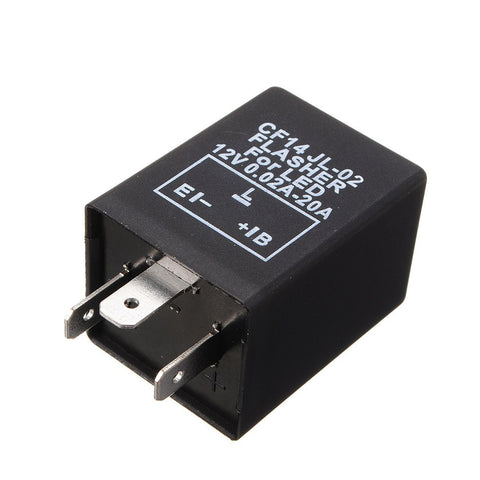 3 Pin CF14 Electronic LED Flasher Relay For LED Related Turn Signal Bulbs Hyper Flash Fix