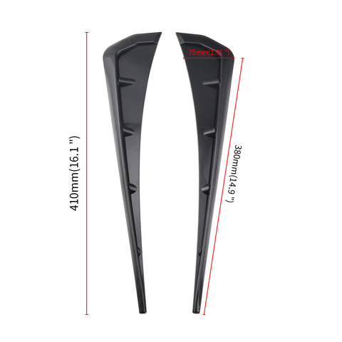 For Honda Civic 2016-2021 Glossy Black Fender Vent Air Wing Overlay Cover Trims