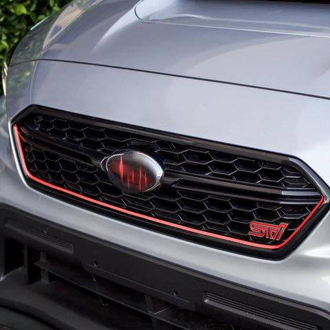 for Subaru WRX STI 2018 2019 2020 Front Grille Pinstripe Vinyl Sticker Glossy Red, Styling Front Hood Panel Edge Molding Trim Decal