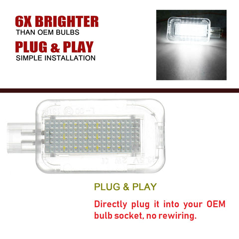 1pcs Xenon White 18-SMD LED Trunk Cargo Area Light Assembly for Honda Acura