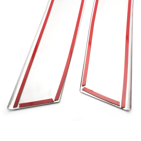 2pcs Stainless Steel Car Rear Window Spoiler Pillar Cover Trunk Wing Side Trim for Nissan Rogue T32 X-Trail 2014-2019