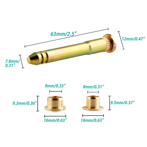 Door Hinge Pin Bushing Repair Kit for Honda Civic Accord CR-V CRX CX DX EX SI EG6 B16 D16 EK EG EH EJ