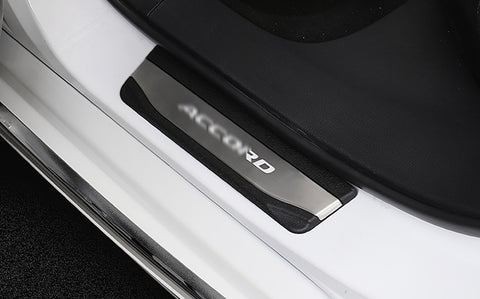 Interior Car Door Fashion Style Led Door Sill Scuff Plate Guard Sills Protector Trim (Blue Led)