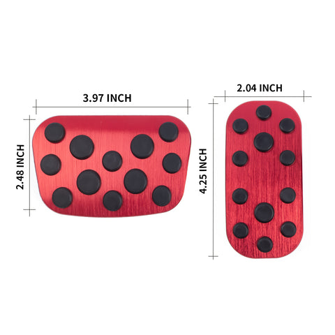 Red Brake Accelerator Foot Area Pedal Pads Cover For Toyota Corolla Cross 2020+