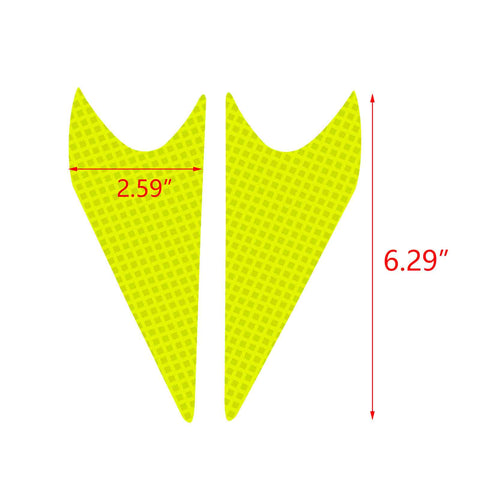 2pcs for Honda Accord 2016 2017 Headlight Reflective Warning Sticker PVC Headlamp Safety Overlay Decal, Fluorescent Yellow