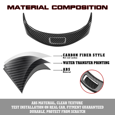 Center Console Armrest Storage Box Release Button Switch Panel Cover Trim, Carbon Fiber Pattern, Compatible with Mercedes Benz C Class W205 2015-2021, GLC Class W253 2016-2021