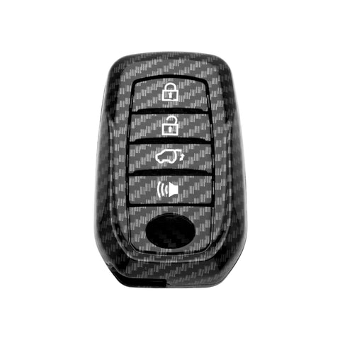 Carbon Fiber Pattern Full Protect Remote Key Fob Cover For Toyota 4Runner 2018+