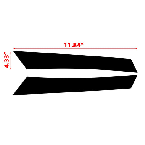 2pcs Matte Black Fender Side Vent Stickers Decor For Subaru WRX STI 2015-2021