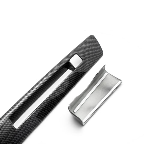 2pcs ABS Carbon Fiber Dashboard Console Panel Cover Trim Decoration for Toyota RAV4 2016-2018