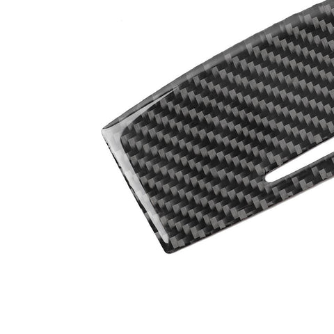 2pcs Carbon Fiber Pattern Car Console Gear Shift Knob Panel Trim Frame Cover for Infiniti Q50 2014-2023