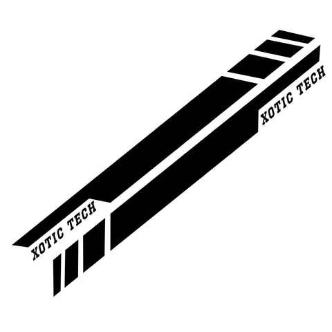 2pcs Glossy Black / White Car Side Skirt Stripe Sticker Lower Door Panel Decal Molding Trim for Dodge Durango 2010-2017