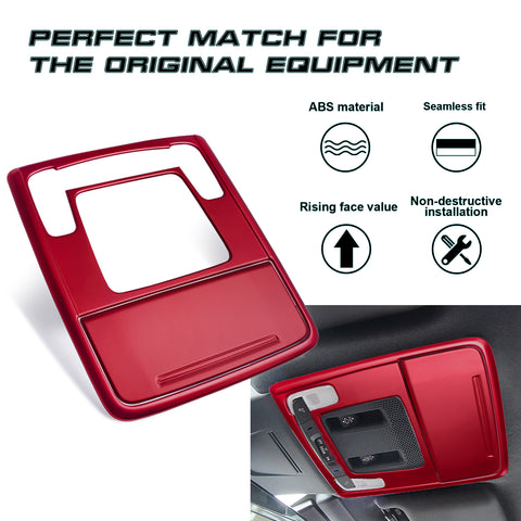 Set Red ABS Interior Reading Light Panel Moulding For Honda Civic 11th Gen 2022