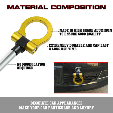 Gold Track JDM Style Aluminum Tow Hook For BMW 2 3 4 Series Mini Cooper F55 R60