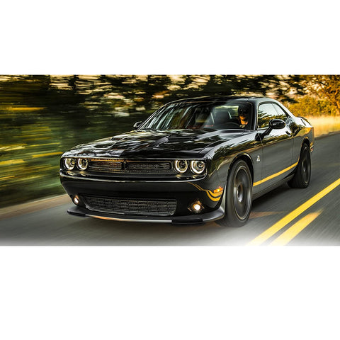 Black Bumper Lip Corner Protector Trim For Dodge Challenger RT SRT GT 2015-2021