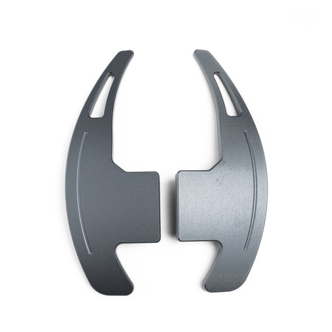 Gray Aluminum Steering Wheel Paddle Shifter Extensions For Ford Mustang 2015-up