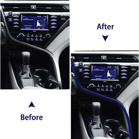 For Toyota Camry 2018-2024 Blue Inner Center Console Dashboard Strip Cover 1PC