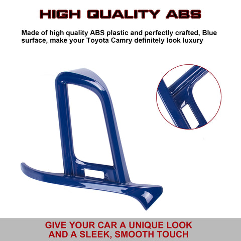 1PC Blue Left Side Air Vent Outlet Frame Cover Decor For Toyota Camry 2018-2024