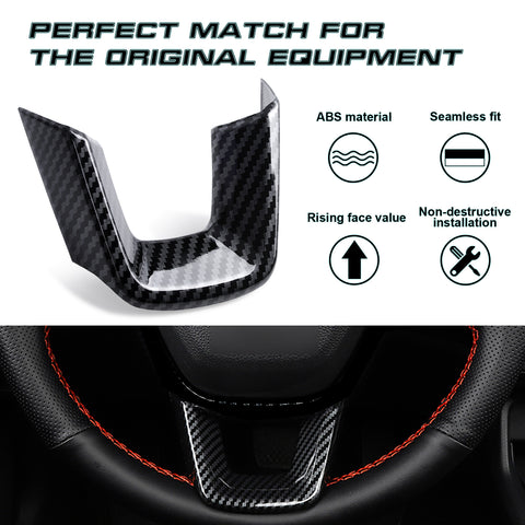 Carbon Fiber Pattern Steering Wheel Bottom Cover Trim For Honda Civic 11th 2022-up, Accord CRV HRV 2023-up