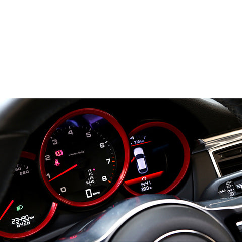 Dashboard Instrument Console Display Decor Ring for Porsche Macan 2014-2017 Red/ Blue/ Silver