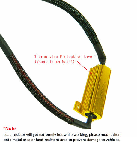 H7 LED Resistor Decoder for LED Headlight Bulb Conversion Kit, Anti Flicker Error Free Decoder Warning Canceller