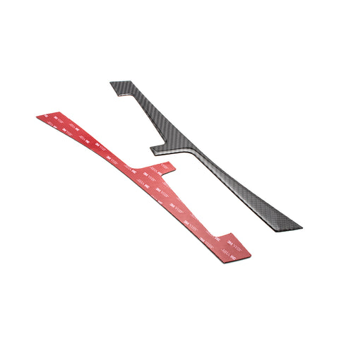 2pcs Carbon Fiber Style Car Interior Center Console Dashboard Cover Trim Molding Decoration for Infiniti Q50 Q60 2017-2022