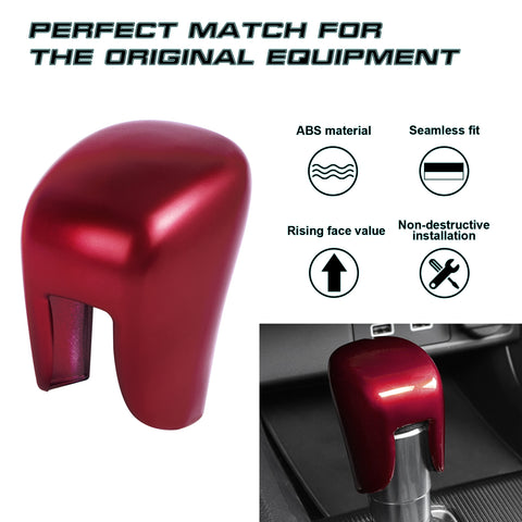 Red Interior Gear Shift Lever Head Knob Cover Trim For Honda Civic 11th Generation 2022 & 10th Gen Honda Accord 2018 2019 2020 2021