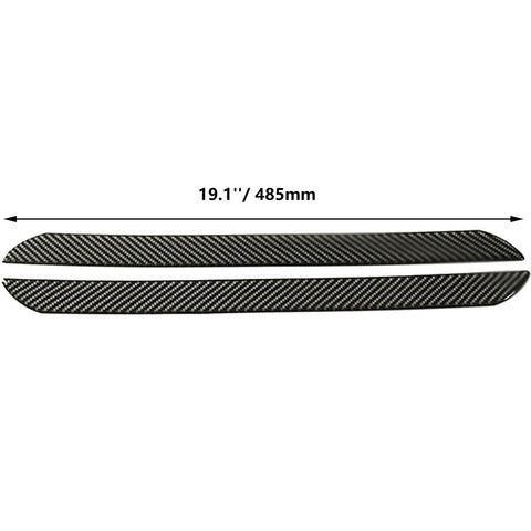 2 x 19.1" Carbon Fiber Car Door Scuff Protector Plate Sill Guard Panel Trim Cover Sticker