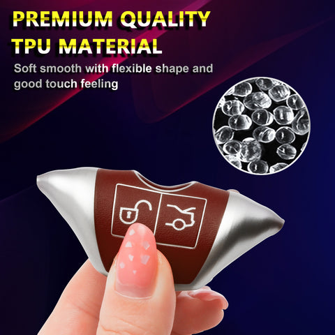 For Mercedes Benz Key Fob Cover, Key Fob Case for Mercedes Benz C E M S CLA CLS CLK GLC GLK G Class Soft TPU Full Cover Protection Smart Remote Keyless Entry Key Fob Shell, Brown