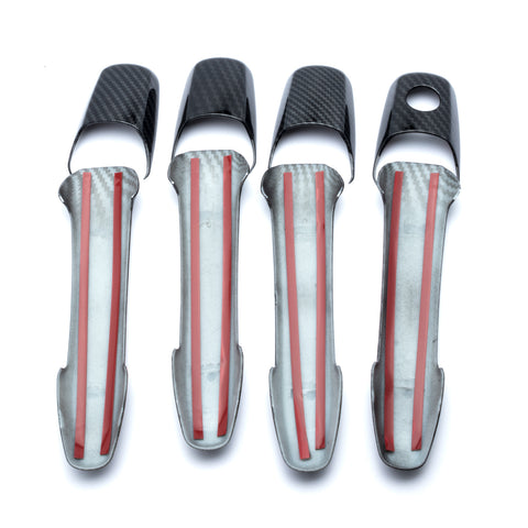 New Carbon Fiber Look Car Door Handle Protector Cover Trim for Mazda 2 3 5 6 RX-8 CX-7 CX-9 2002-2015