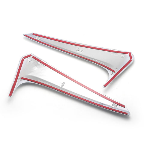 for Toyota Highlander 2015-2019 Stainless Steel Car Rear Window Spoiler Pillar Cover Trunk Wing Side Beveled Window Trim