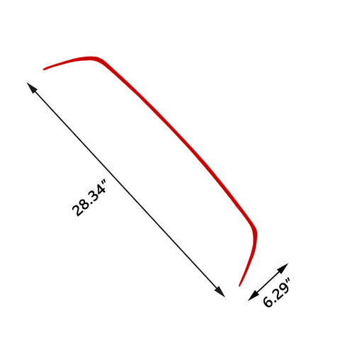 Glossy Red / Fluorescent Yellow / Fluorescent Green Front Grille Pinstripe Vinyl Sticker, Pre-cut Styling Front Hood Panel Edge Molding Trim Decal for Subaru WRX STI 2015-2017