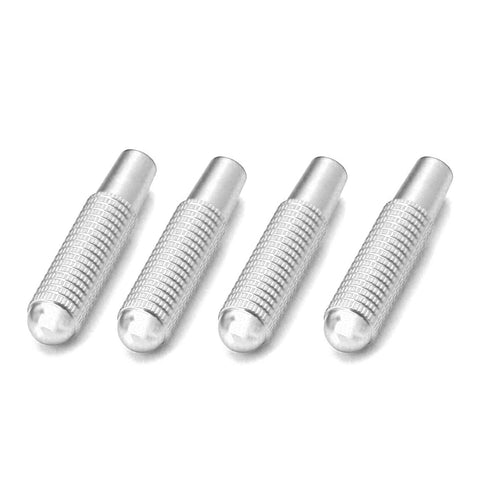 Bolt On Door Lock Knobs Pin Cover Trim Compatible with Mercedes Benz C E GLC GLE Class W205 W213 X205 W166 (Silver Aluminum) - 4PCS
