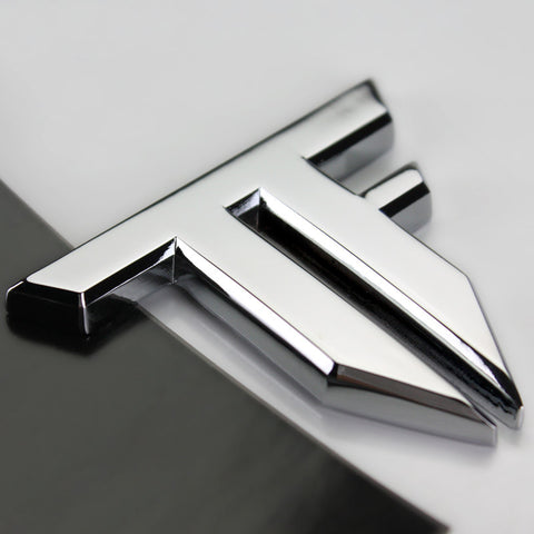 Chrome Metal 3D TF Badge Transformers Logo Emblem Sticker for Chevrolet Car Door Hood Trunk Tailgate Side Fender Decoration