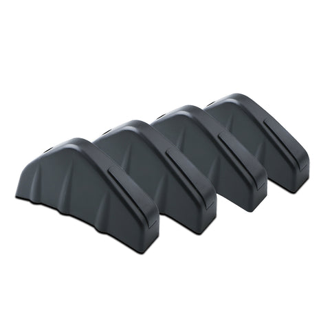 Car Rear Lower Bumper Wing Lip Diffuser Splitter Spoiler 4 PCS Shark Fins Universal Fit - Matte Black