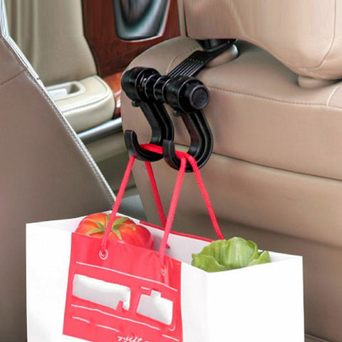 Multi-Function Truck Seat Back Coat Hanger Organizer Double Hook Headrest Holder